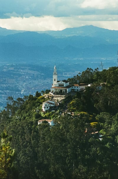 The Monserrate sanctuary on the mountain above Bogotá, Colombia.