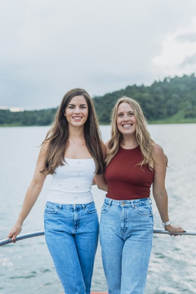 Explore the Americas founders Melanie and Kathleen walking together on a Latin America trip