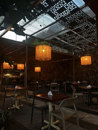A coffee cafe along the Ruta de las Flores in El Salvador's coffee highlands.