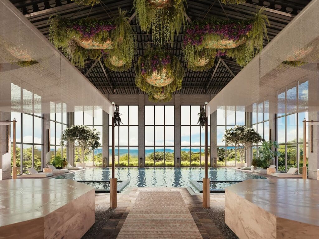 Indoor spa pool at Hacienda AltaGracia Auberge Resort Costa Rica